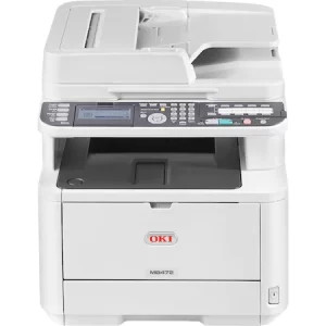 OKI MB472dnw copiator laser led monocrom, printer monocrom duplex A4, USB 2.0 + retea + Wireless, scaner color A4, fax   FACE DOAR IMPRIMARE FATA-VERSO AUTOMATA